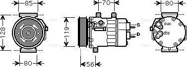 Ava Quality Cooling CNAK253 - Kompresors, Gaisa kond. sistēma autospares.lv