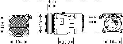 Ava Quality Cooling CNAK201 - Kompresors, Gaisa kond. sistēma autospares.lv