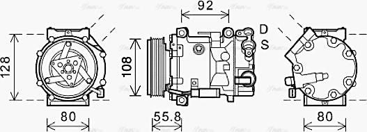 Ava Quality Cooling CNAK282 - Kompresors, Gaisa kond. sistēma www.autospares.lv