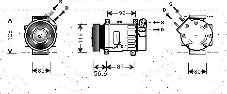 Ava Quality Cooling CNAK238 - Kompresors, Gaisa kond. sistēma autospares.lv