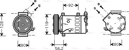Ava Quality Cooling CNAK237 - Kompresors, Gaisa kond. sistēma www.autospares.lv