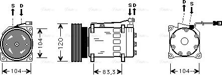 Ava Quality Cooling CN K175 - Kompresors, Gaisa kond. sistēma www.autospares.lv