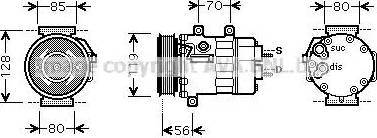 Ava Quality Cooling CN K254 - Kompresors, Gaisa kond. sistēma www.autospares.lv