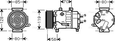 Ava Quality Cooling CN K256 - Kompresors, Gaisa kond. sistēma www.autospares.lv