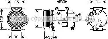 Ava Quality Cooling CN K250 - Kompresors, Gaisa kond. sistēma www.autospares.lv