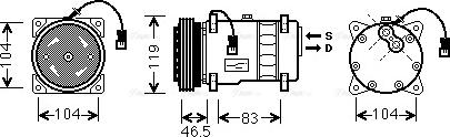 Ava Quality Cooling CN K258 - Kompresors, Gaisa kond. sistēma autospares.lv