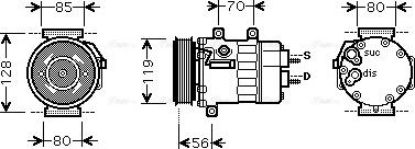 Ava Quality Cooling CN K253 - Kompresors, Gaisa kond. sistēma autospares.lv