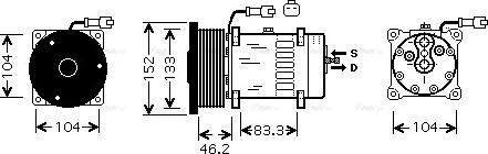 Ava Quality Cooling CPAK004 - Kompresors, Gaisa kond. sistēma autospares.lv