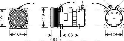 Ava Quality Cooling FDAK452 - Kompresors, Gaisa kond. sistēma www.autospares.lv