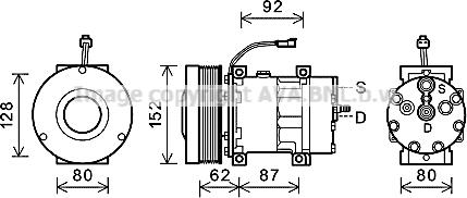 Ava Quality Cooling CPK014 - Kompresors, Gaisa kond. sistēma autospares.lv