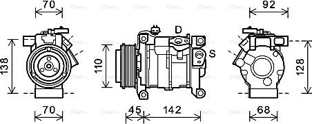 Ava Quality Cooling CRAK128 - Kompresors, Gaisa kond. sistēma www.autospares.lv