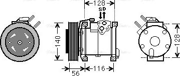 Ava Quality Cooling CR K108 - Kompresors, Gaisa kond. sistēma www.autospares.lv