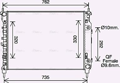 Ava Quality Cooling CT2067 - Radiators, Motora dzesēšanas sistēma www.autospares.lv