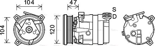 Ava Quality Cooling CTK054 - Kompresors, Gaisa kond. sistēma www.autospares.lv