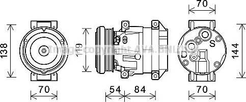 Ava Quality Cooling CTK055 - Kompresors, Gaisa kond. sistēma autospares.lv