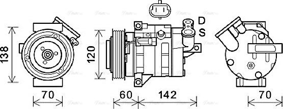 Ava Quality Cooling CTK052 - Kompresors, Gaisa kond. sistēma autospares.lv