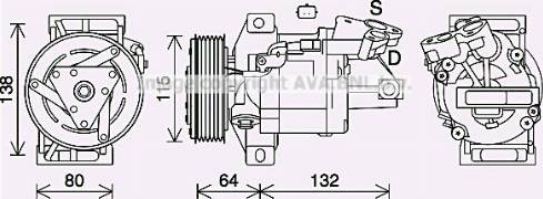 Ava Quality Cooling DAK016 - Kompresors, Gaisa kond. sistēma www.autospares.lv