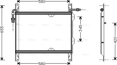 Ava Quality Cooling DF 5022 - Kondensators, Gaisa kond. sistēma www.autospares.lv