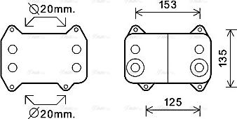 Ava Quality Cooling DF3054 - Eļļas radiators, Motoreļļa www.autospares.lv