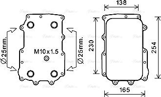 Ava Quality Cooling DF3072 - Eļļas radiators, Motoreļļa www.autospares.lv