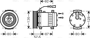 Ava Quality Cooling DFAK033 - Kompresors, Gaisa kond. sistēma www.autospares.lv