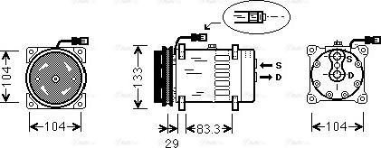 Ava Quality Cooling DFAK025 - Kompresors, Gaisa kond. sistēma www.autospares.lv