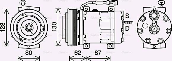 Ava Quality Cooling DFAK073 - Kompresors, Gaisa kond. sistēma www.autospares.lv