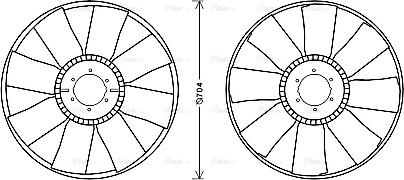 Ava Quality Cooling DFB064 - Ventilators, Motora dzesēšanas sistēma www.autospares.lv