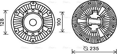 Ava Quality Cooling DFC055 - Sajūgs, Radiatora ventilators www.autospares.lv