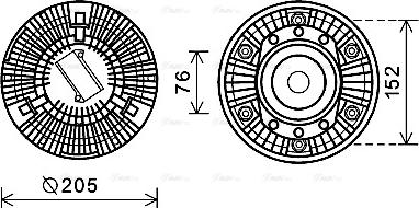 Ava Quality Cooling DFC051 - Sajūgs, Radiatora ventilators www.autospares.lv