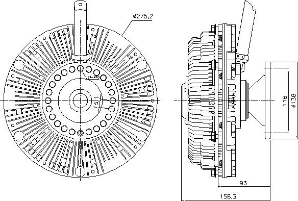 Ava Quality Cooling DFC101 - Sajūgs, Radiatora ventilators www.autospares.lv