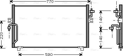 Ava Quality Cooling DN 5182 - Kondensators, Gaisa kond. sistēma www.autospares.lv