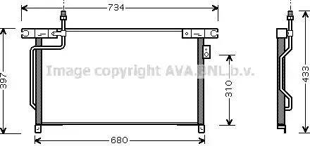 Ava Quality Cooling DN 5202 - Kondensators, Gaisa kond. sistēma www.autospares.lv