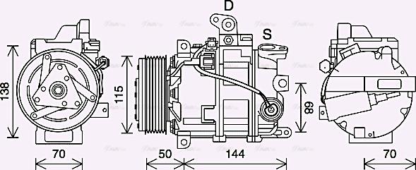 Ava Quality Cooling DNAK447 - Kompresors, Gaisa kond. sistēma www.autospares.lv