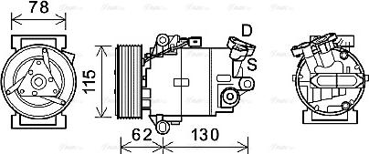 Ava Quality Cooling DNAK386 - Kompresors, Gaisa kond. sistēma www.autospares.lv