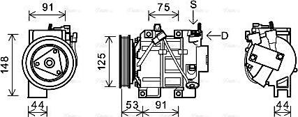 Ava Quality Cooling DNAK335 - Kompresors, Gaisa kond. sistēma www.autospares.lv