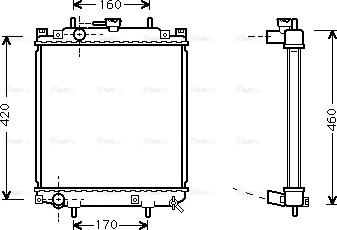 Ava Quality Cooling DU 2046 - Radiators, Motora dzesēšanas sistēma www.autospares.lv