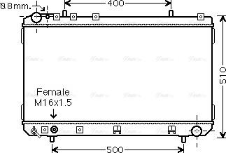 Ava Quality Cooling DW 2070 - Радиатор, охлаждение двигателя www.autospares.lv