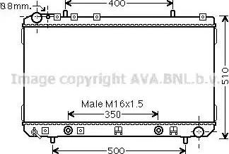 Ava Quality Cooling DW2107 - Радиатор, охлаждение двигателя www.autospares.lv