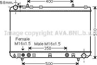 Ava Quality Cooling DW2138 - Радиатор, охлаждение двигателя www.autospares.lv