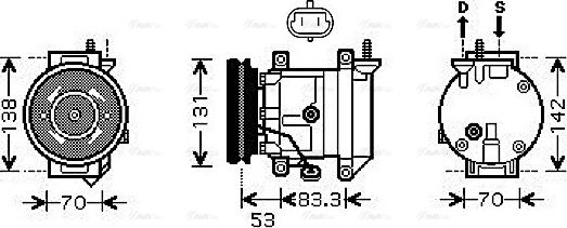 Ava Quality Cooling DWAK080 - Kompresors, Gaisa kond. sistēma www.autospares.lv