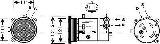 Ava Quality Cooling DWAK038 - Kompresors, Gaisa kond. sistēma www.autospares.lv