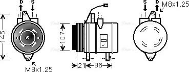 Ava Quality Cooling DWAK079 - Kompresors, Gaisa kond. sistēma www.autospares.lv