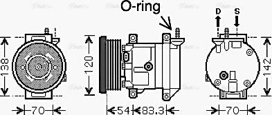 Ava Quality Cooling DWAK071 - Kompresors, Gaisa kond. sistēma www.autospares.lv