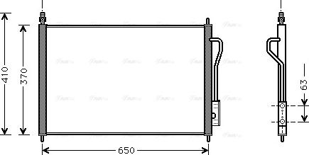 Ava Quality Cooling FD 5268 - Kondensators, Gaisa kond. sistēma www.autospares.lv