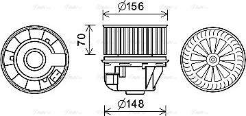 Ava Quality Cooling FD8631 - Вентилятор салона www.autospares.lv