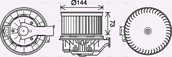 Ava Quality Cooling FD8629 - Salona ventilators www.autospares.lv