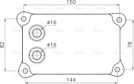 Ava Quality Cooling FD3698 - Eļļas radiators, Motoreļļa www.autospares.lv