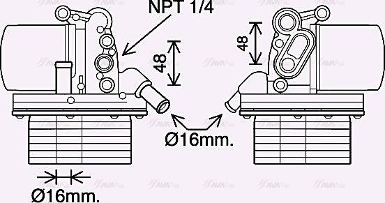 Ava Quality Cooling FD3625H - Eļļas radiators, Motoreļļa www.autospares.lv