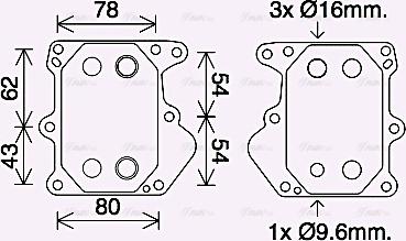 Ava Quality Cooling FD3625 - Oil Cooler, engine oil www.autospares.lv